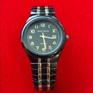 Waltham Black and Gold Men's Watch